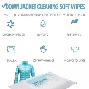 Down jacket cleaning wipes